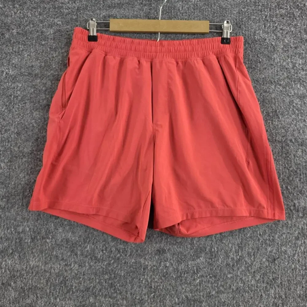 Lululemon Shorts Men Large Pace Breaker Unlined Red Running Athletic Gym Trainin